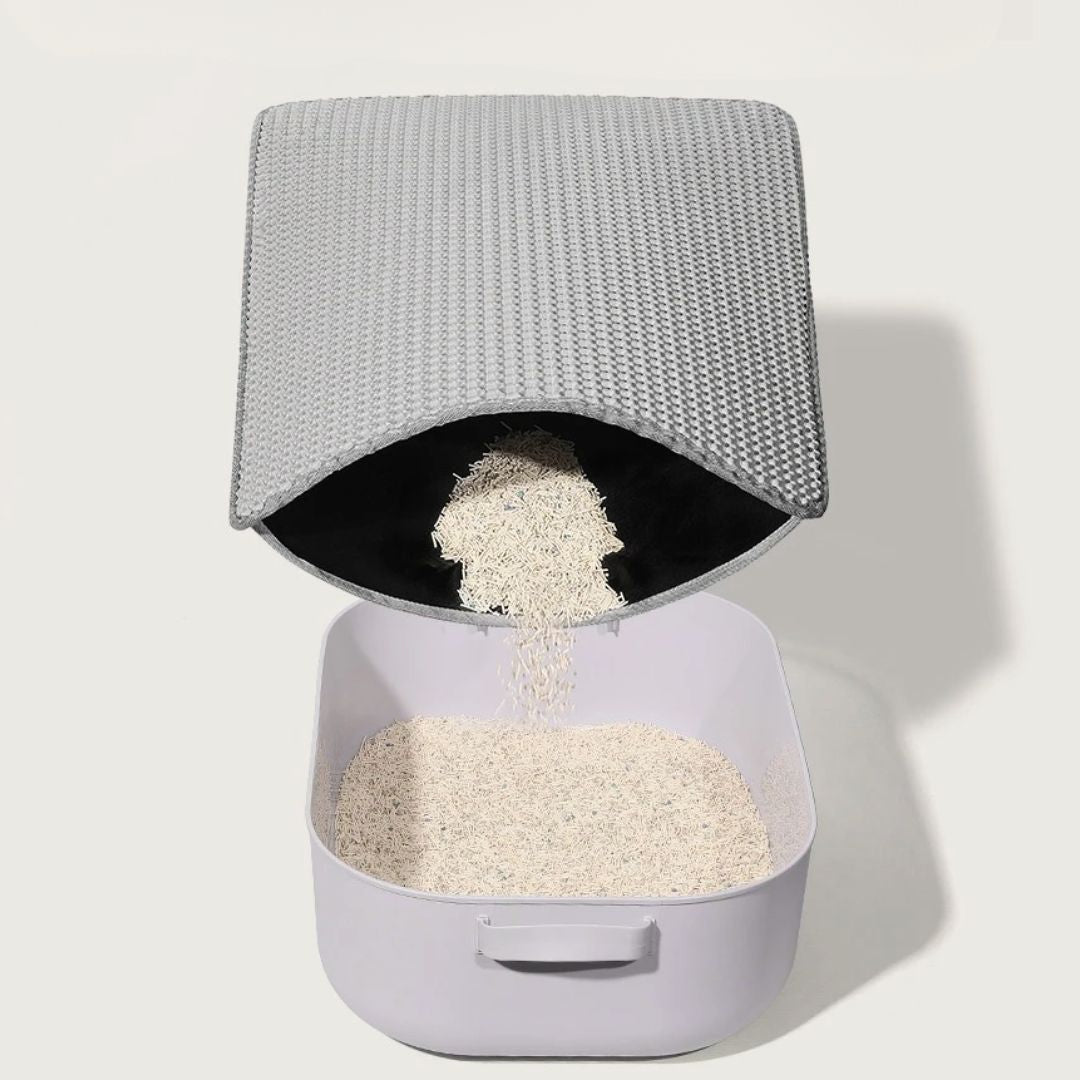 Waterproof cat litter mat with honeycomb surfac