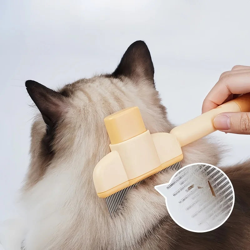 Cat Detangling Brush in use on a long-haired cat