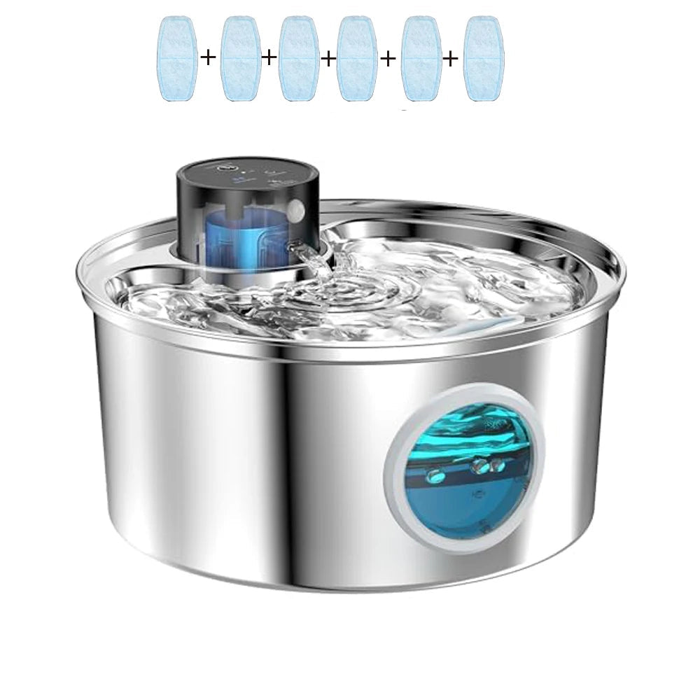 Stainless Steel pet water fountain with filter
