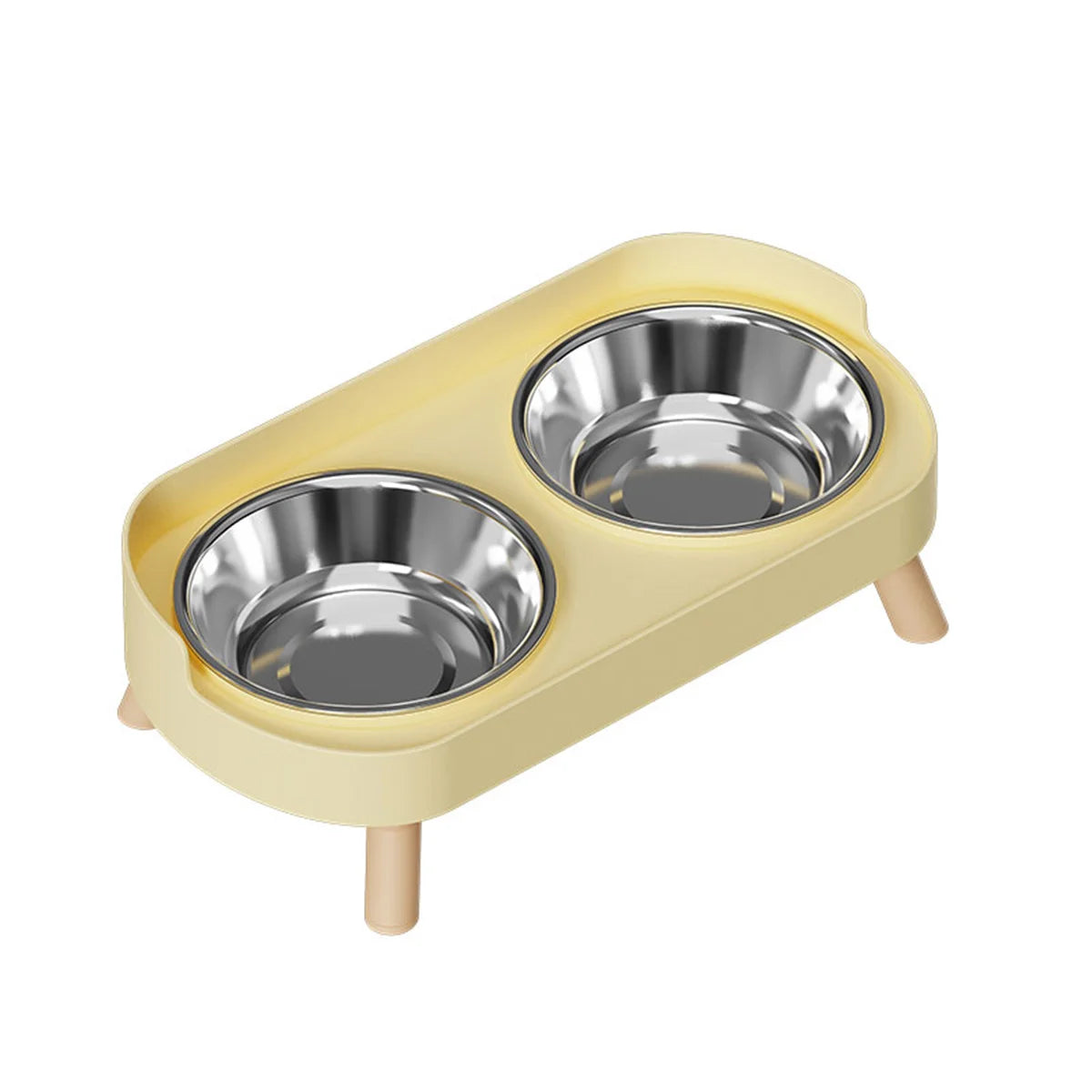 Premium Raised Cat Bowl - Stainless Steel set