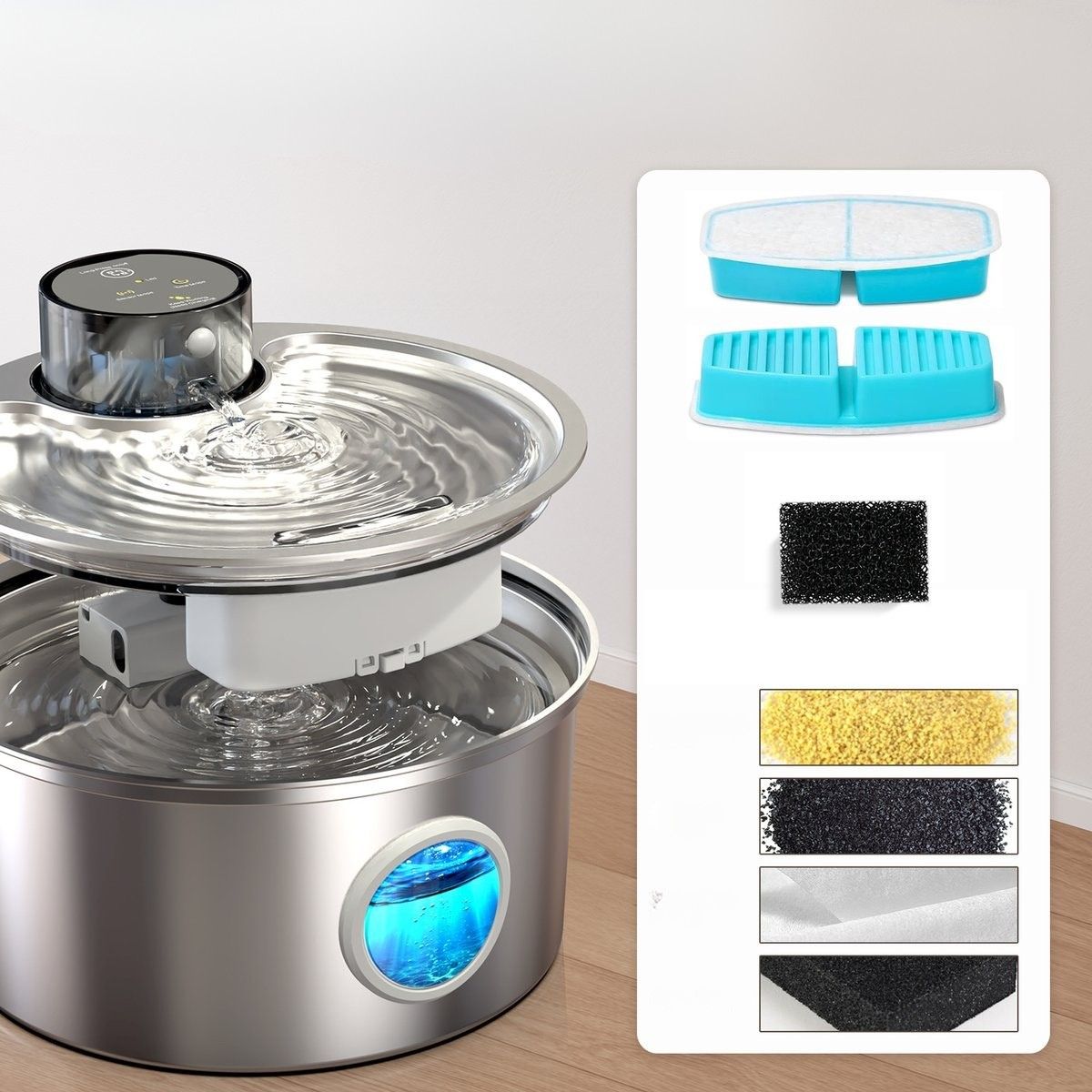 Easy to clean stainless steel cat water bowl
