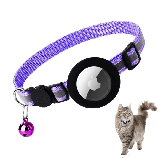 Cat Collar AirTag Holder – Safe Reflective Pet Collar
