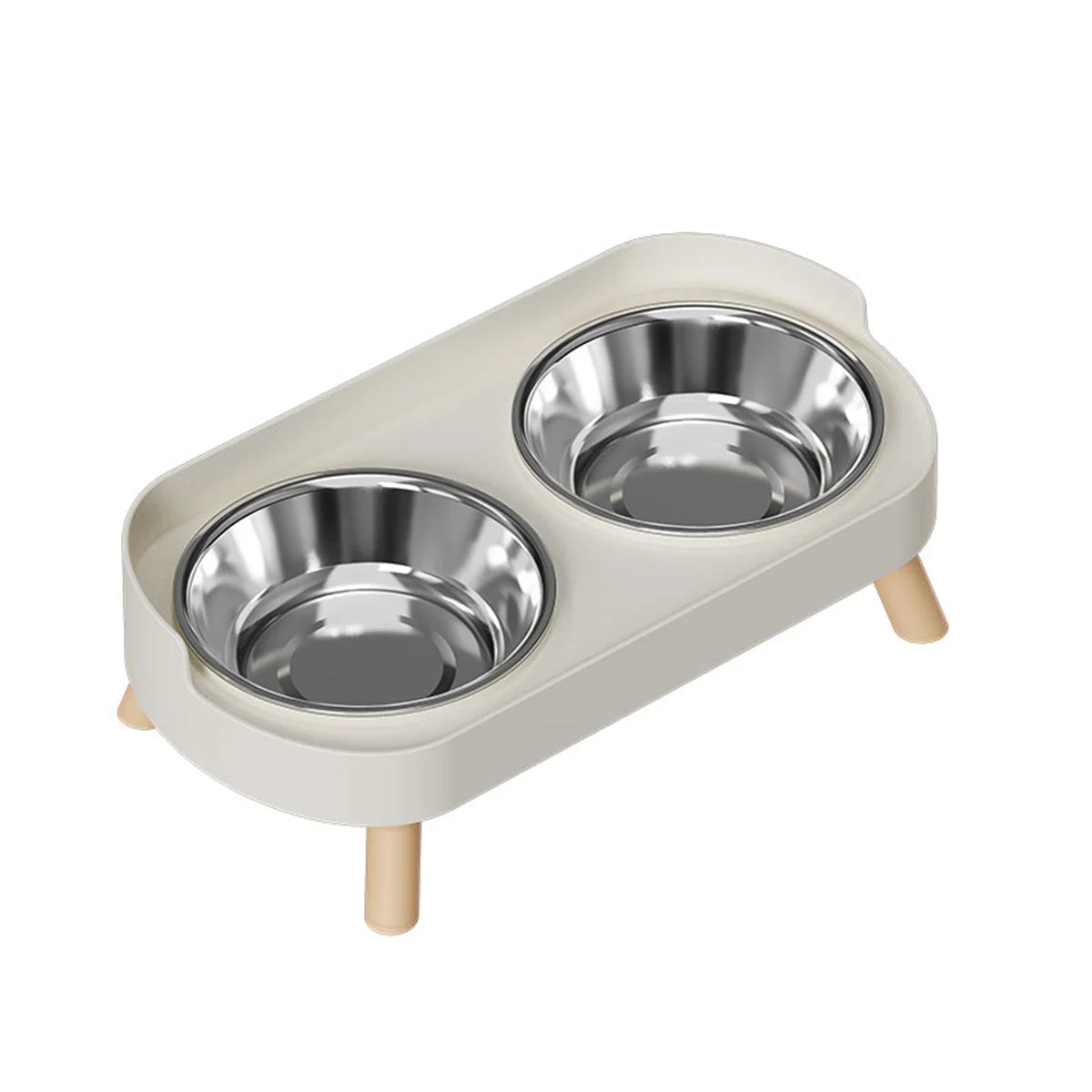 Premium Raised Cat Bowl - Stainless Steel set