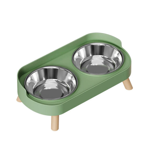 Premium Raised Cat Bowl - Stainless Steel set