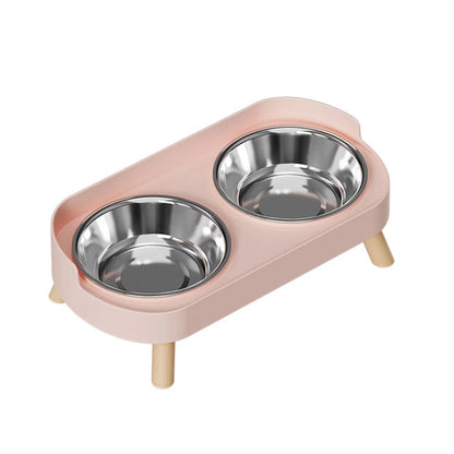 Premium Raised Cat Bowl - Stainless Steel set